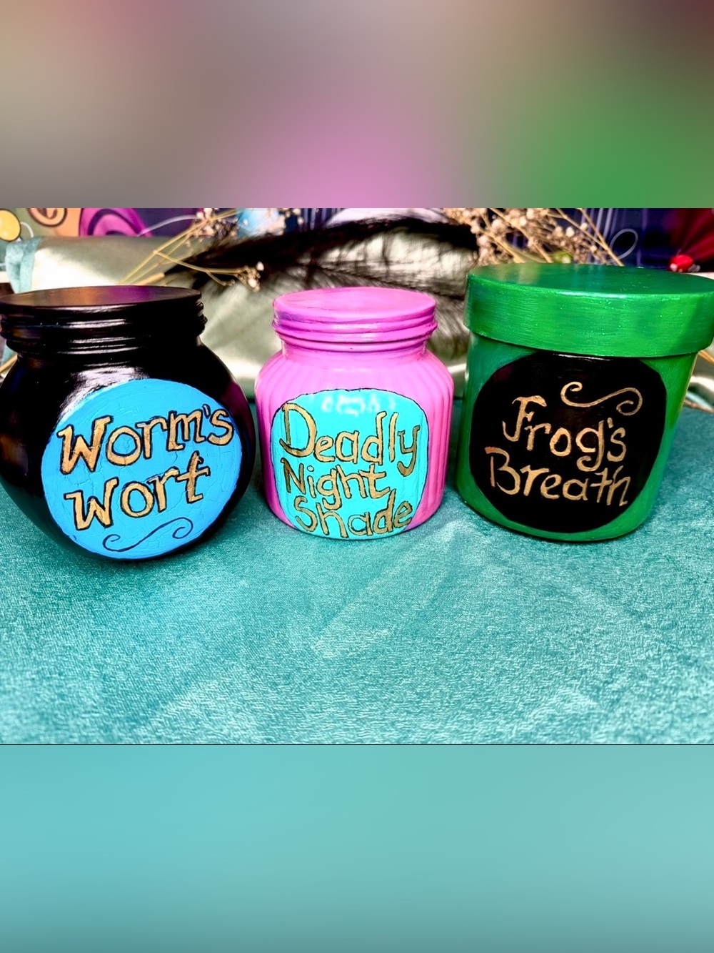 Colorful Nightmare Before Christmas Decorative Jars – Set of 3